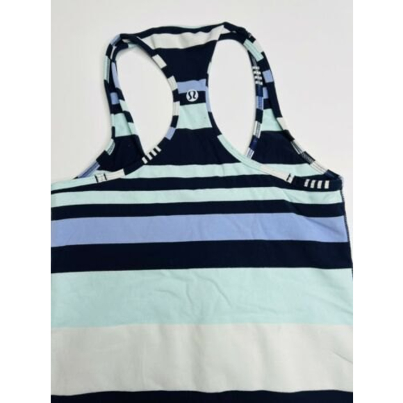 Lululemon Cool Racerback Tank Top Small Size XS Striped Blue Purple White - Picture 5 of 6